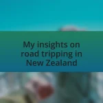 My insights on road tripping in New Zealand